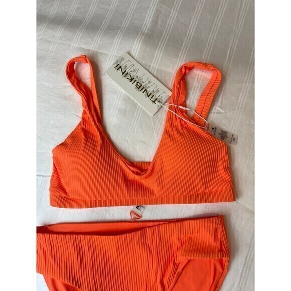 Tinibikini Strappy Back Orange 2 Piece Bikini Size XS RefN11‎ - Picture 6 of 7